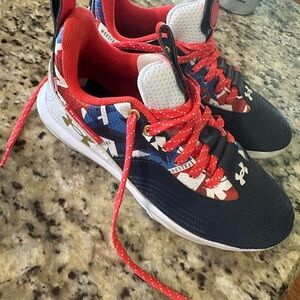 Under Armour Kids' Red and Navy Sneakers